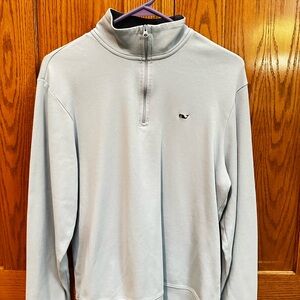 Vineyard Vines Men's Sky Blue Quarter Zip Fleece